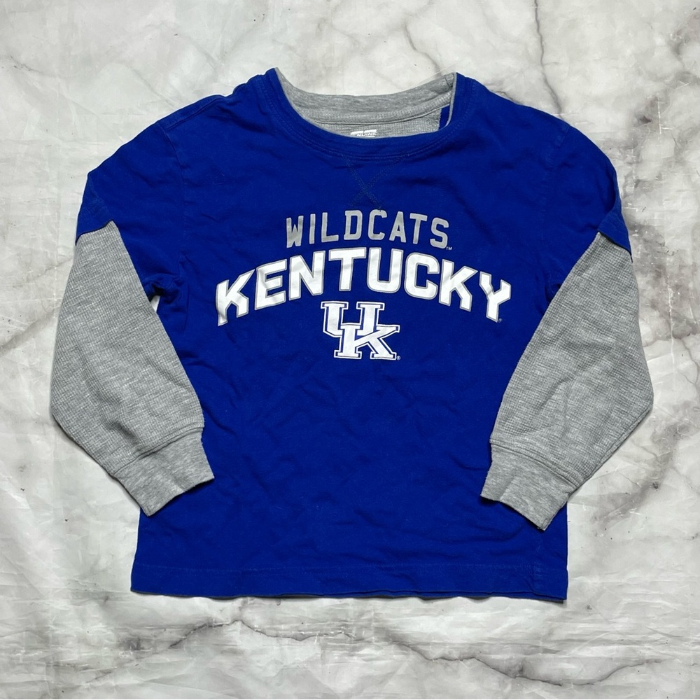 UK M 5/6 Kentucky Wildcats twofer thermal tee blue gray